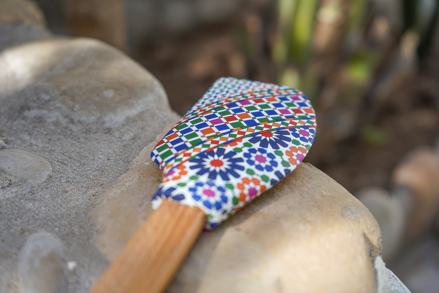 Silikonspatel in Fliesenoptik aus Marokko